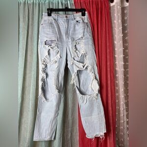 *sold*  American Eagle Distressed Light Blue mom Jeans